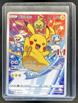 2021 Pokemon Indodesian Pikachu KFC Chaki Kids Meal #016/S-P - Image 1
