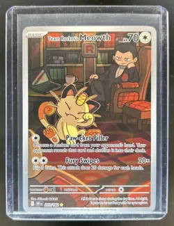 2025 Pokemon Destined Rivals Team Rocket's Meowth #203/182 - Image 1