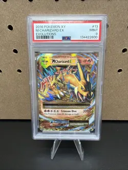 2016 POKEMON XY EVOLUTIONS #13/108 M CHARIZARD EX PSA 9 - Image 3