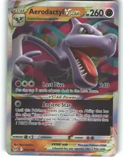Aerodactyl VSTAR 093/196 Holo Rare VSTAR Lost Origin Pokemon Holo Lightly Played - Image 1