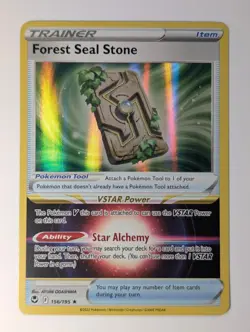 Forest Seal Stone - 156/195 - Pokemon Silver Tempest Holo Rare Card NM - Image 1