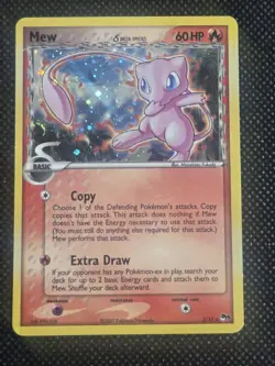 Pokemon Mew Pop Series 5 Holo W/bleed, Inverted Error Back, GEM UG9U Heart Swirl - Image 1