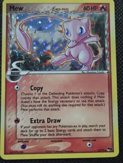 Pokemon Mew Pop Series 5 Holo W/bleed, Inverted Error Back, GEM UG9U Heart Swirl - Image 3