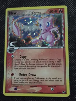 Pokemon Mew Pop Series 5 Holo W/bleed, Inverted Error Back, GEM UG9U Heart Swirl - Image 4