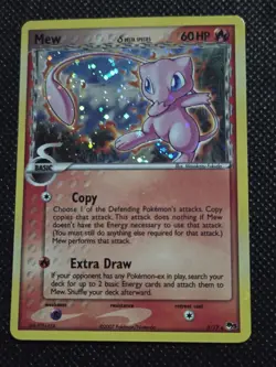 Pokemon Mew Pop Series 5 Holo W/bleed, Inverted Error Back, GEM UG9U Heart Swirl - Image 5