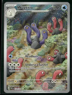 2024 Pokemon Paldean Fates Illustration Rare Wugtrio 224/91 - Image 1