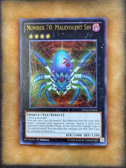 Yugioh Number 70: Malevolent Sin DUSA-EN014 Ultra Rare 1st Ed NM - Image 1
