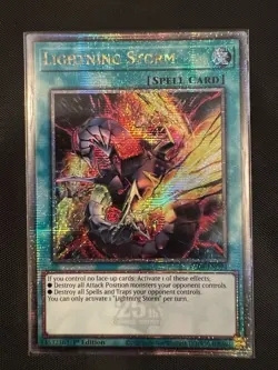 Yu-Gi-Oh Lightning Storm Quarter Century Secret Rare Alt Art RA04-EN094 - Image 2