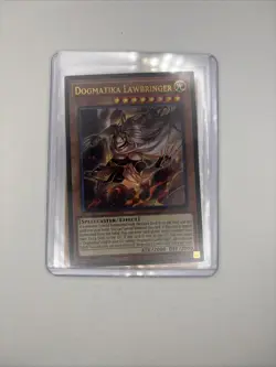 Yugioh! 1x Dogmatika Lawbringer MZMU-EN052 Ultra Rare 1st Ed NM - Image 1