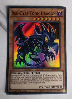Yu-Gi-Oh TCG Red-Eyes Toon Dragon Super Rare SHVI-EN036 1st Edition - Image 1