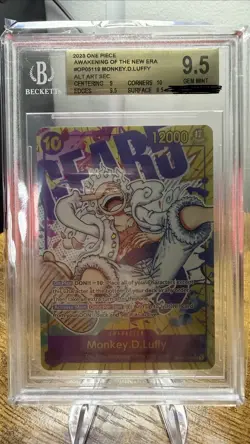 Monkey D. Luffy SEC One Piece English Alt Art Awakening New Era OP05-119 BGS 9.5 - Image 1