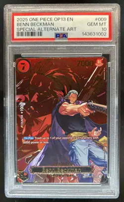 2025 One Piece Benn Beckman Special Card Alt Art #OP09-009 PSA 10 GEM MINT - Image 1