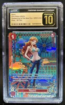 2023 One Piece Nami Awakening of the New Era Rare SP #OP01-016 CGC 10 Pristine - Image 1