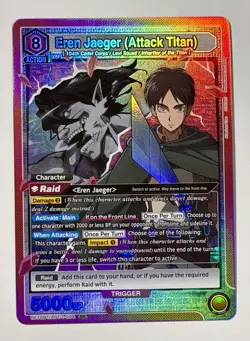 Union Arena TCG: AOT: Eren Jaeger (Attack Titan) - UE10BT/AOT-1-094 SR - Image 4