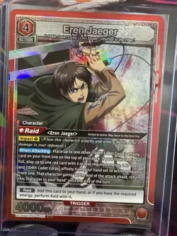 Union Arena: Attack on Titan - Eren Jaeger (SR) - UE10BT/AOT-1-092 - Image 1