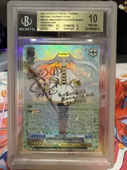 BGS10 Weiss Schwarz Frieren Beyond Journey’s End Favorite Magic Frieren SSP Gold - Image 1