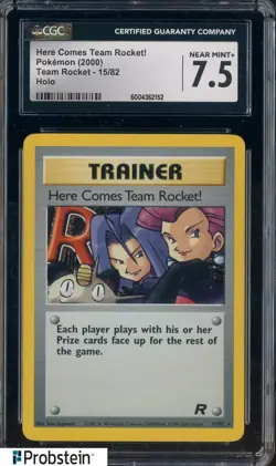 2000 Pokemon Team Rocket Holo #16/82 Rocket's Sneak Attack CGC 7.5 NM+ #3 - Image 1