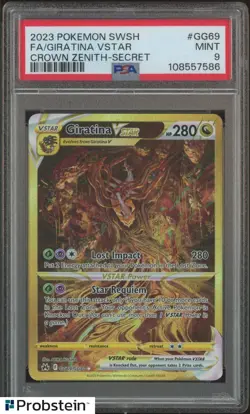 2023 Pokemon SWSH Crown Zenith Secret #GG69 FA Giratina Vstar PSA 9 MINT - Image 1