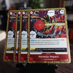 Honesty Impact Playset - OP11-018 x4 - A Fist of Divine Speed - One Piece TCG - Image 1