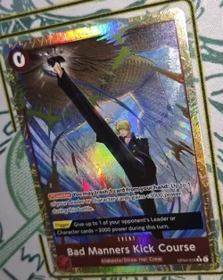 One Piece OP04-016 Alternate Art Bad Manners Kick Course NM Foil Alt Art - Image 1
