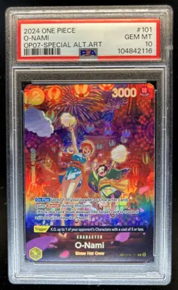 2024 One Piece 500 Years in the Future O-Nami Special Alt Art #OP06-101 PSA 10 - Image 1