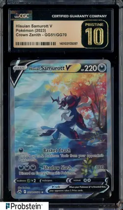 2023 Pokemon Crown Zenith #GG51 Hisuian Samurott V CGC 10 PRISTINE - Image 1
