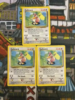 FARFETCH'D - 27/102 - Base Set - Pokemon Card (x3) - Vintage - Set Of 3 🔥💎 - Image 1