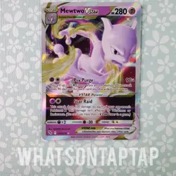 Pokemon Card Mewtwo Vstar 031/078 Ultra Rare Sword Shield Pokemon GO Singles LP - Image 1