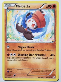 Meloetta 86/113 PL - B2G1F - RARE Legendary Treasures Pokemon Card Mizue Art - Image 1