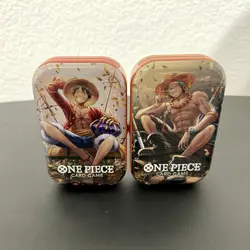 Luffy and Ace One Piece Card Game Vol. 2 Mini-Tins Lot of 2 Sealed - Image 1