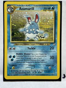 Azumarill 2/111 Neo Genesis Holo Unlimited Rare Pokemon Card TCG #3 - Image 1