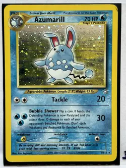 Azumarill 2/111 Neo Genesis Holo Unlimited Rare Pokemon Card TCG #3 - Image 3
