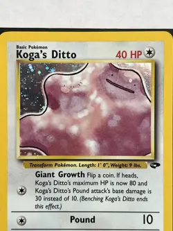 Koga's Ditto 10/132 Gym Challenge Unlimited Holo Rare Pokemon Card TCG LP #3 - Image 4