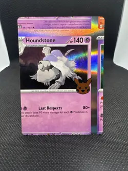 Pokemon TCG NFC Error Miscut Card Houndstone 106/198 Trick Or Trade BOOster Holo - Image 1
