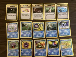 Pokemon Fossil Set Cards- 1 Holo, 5 Rare, 16 Uncommon, 16 Common (38 Total) - Image 3