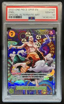 2023 One Piece New Era Enel Special Card Alt Art #OP05-100 PSA 10 GEM MINT - Image 1