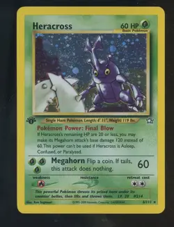 2000 Pokemon TCG Neo Genesis 1st Edition #6 Heracross Holo Rare - Image 1