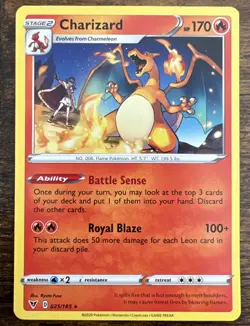 Charizard 025/185 Vivid Voltage Non-Holo Rare Exclusive Pokemon Card LP - Image 1