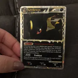 Umbreon Prime HGSS Undaunted 86/90 Holo Ultra Rare 2010 Pokemon Card PLAYED/POOR - Image 1