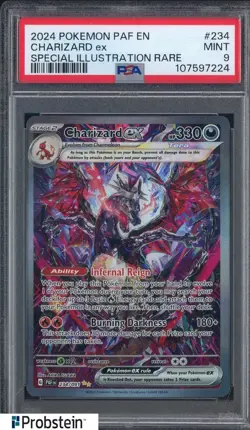 2024 Pokemon PAF EN Special Illustration Rare #234 Charizard Ex PSA 9 MINT #4 - Image 1