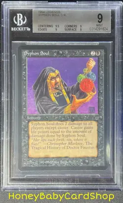 MTG Legends 1994 Syphon Soul BGS 9.0Q+ (Quad+) Mint Old School 93/94 - Image 1