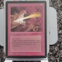 Magic: The Gathering Beta Firebreathing Enchantment Creature Regular Dan Frazier - Image 1