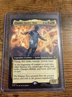 MTG Magic The Gathering Spider-Man EXTENDED ART Cosmic Spider-Man - Image 1