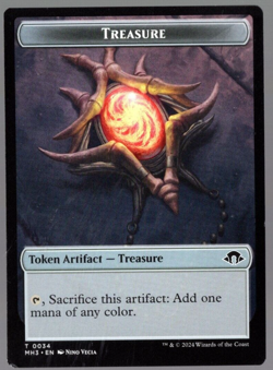(x5) Copy / Treasure 0001-0034 Double Sided Token MH3 MTG NM - Image 2