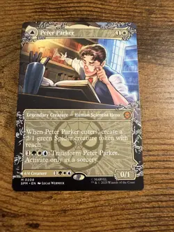 MTG Magic The Gathering Spider-Man BORDERLESS Peter Parker Amazing Spider-Man - Image 1