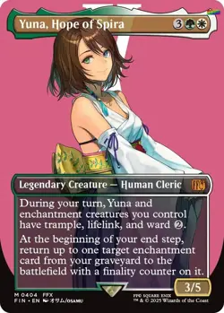 Yuna, Hope of Spira (Borderless) [FIN - 404] Foil NM EN - Image 1