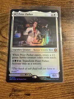 MTG Magic The Gathering Spider-Man FOIL Peter Parker Amazing Spider-Man - Image 1