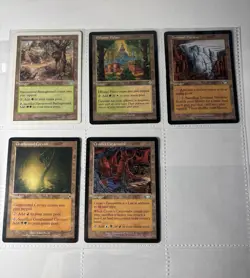 MTG Vintage Land Lot Havenwood Battleground Terminal Moraine Crosis Catacombs - Image 1