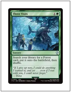 1x Three Visits, Final Fantasy Commander, Magic the Gathering MTG NM - Image 1
