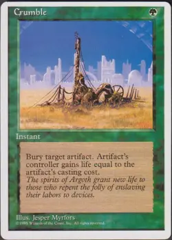 MTG - Crumble - ALTERNATE 4th Edition Magic - Image 1